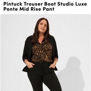 Torrid black trouser boot cut pants